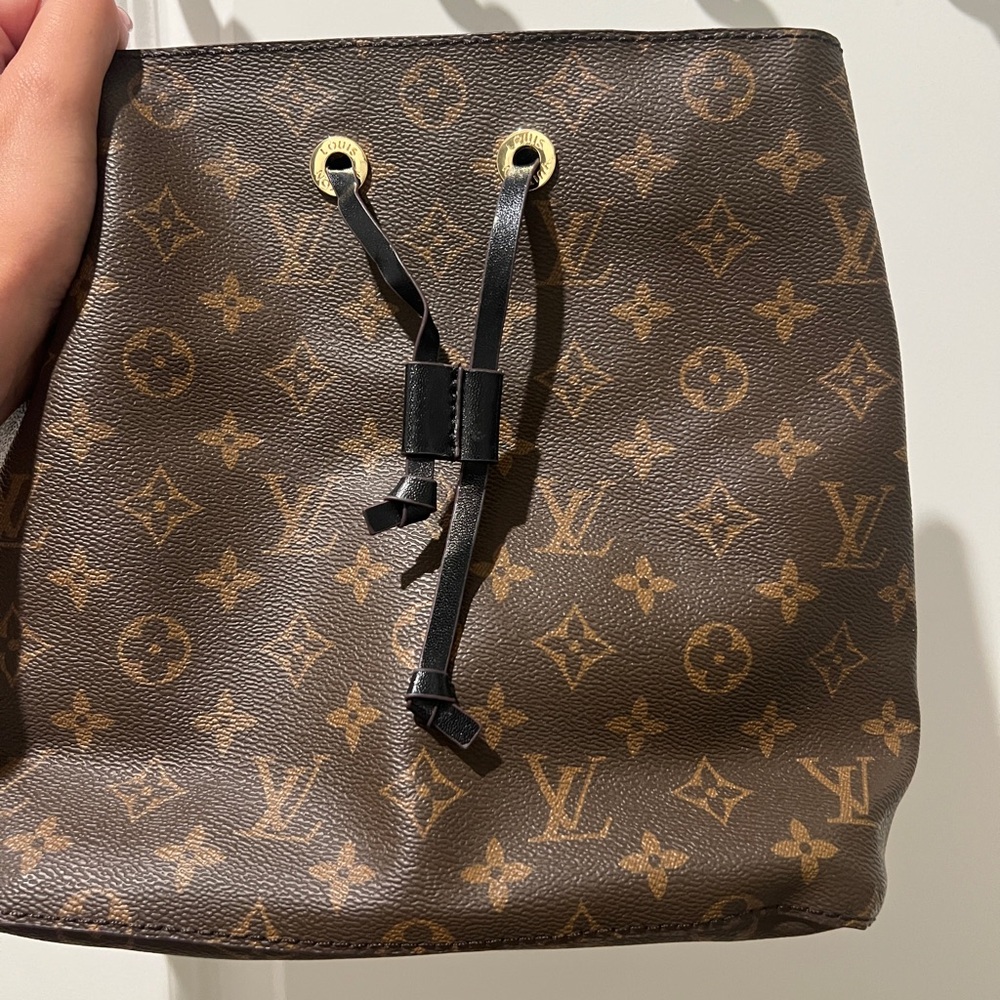 Louis Vuitton Brown Monogram Drawstring Bag